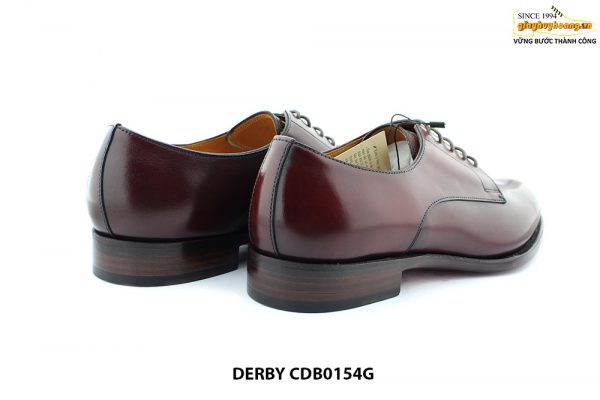 [Outlet size 41] Giày da nam mũi tròn đế đỏ Derby CDB0154G 008