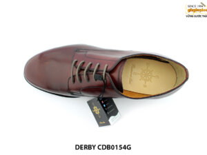 [Outlet size 41] Giày da nam mũi tròn đế đỏ Derby CDB0154G 005