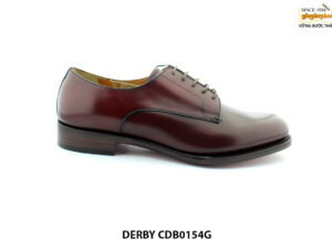 [Outlet size 41] Giày da nam mũi tròn đế đỏ Derby CDB0154G 001