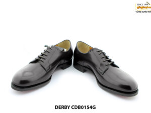 [Outlet size 41] Giày da nam mũi tròn đế đỏ Derby CDB0154G 003
