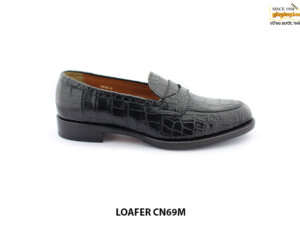 [Outlet size 39] Giày lười nam da cá sấu Loafer CN69M 001
