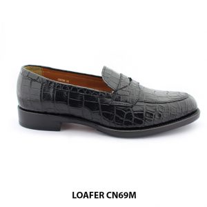 [Outlet size 39] Giày lười nam da cá sấu Loafer CN69M 001