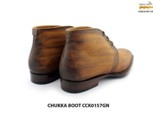 [Outlet size 41] Giày nam Chukka Boot Saffiano CCK0157GN 005