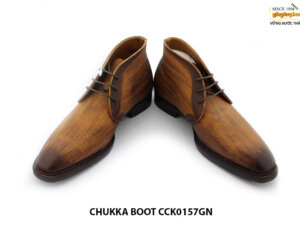 [Outlet size 41] Giày nam Chukka Boot Saffiano CCK0157GN 004
