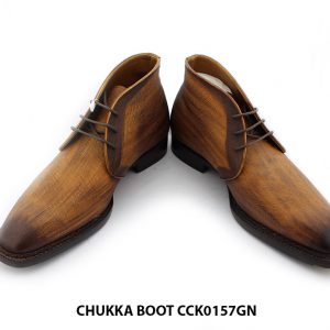 [Outlet size 41] Giày nam Chukka Boot Saffiano CCK0157GN 004