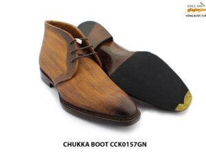 [Outlet size 41] Giày nam Chukka Boot Saffiano CCK0157GN 003