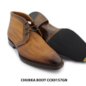 [Outlet size 41] Giày nam Chukka Boot Saffiano CCK0157GN 003