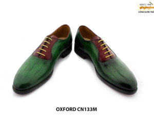 [Outlet size 40] Giày da nam Oxford màu xanh lá CN133M 004