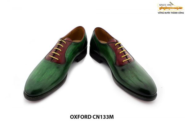 [Outlet size 40] Giày da nam Oxford màu xanh lá CN133M 004