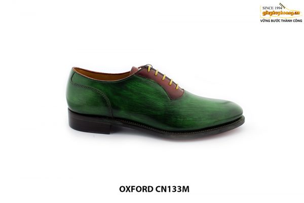 [Outlet size 40] Giày da nam Oxford màu xanh lá CN133M 001