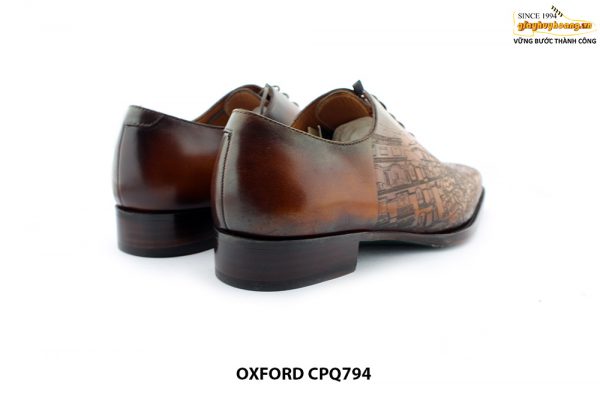 [Outlet size 41] Giày da nam Oxford thủ công CPQ794 003