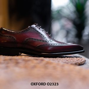 Giày da nam đục lỗ chữ M Oxford O2323 004