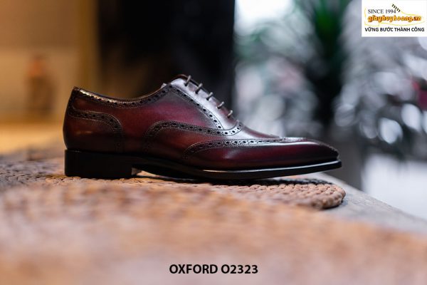 Giày da nam đục lỗ chữ M Oxford O2323 004