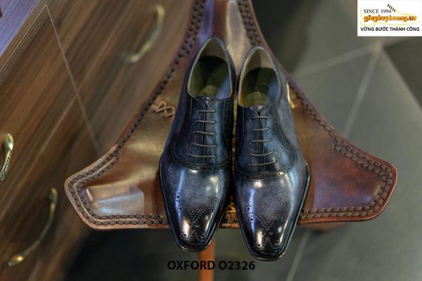 Giày da nam đánh màu thủ công Oxford O2326 001
