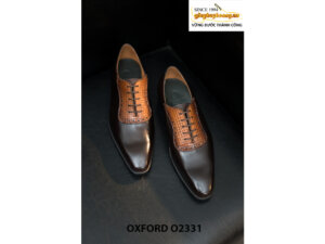 Giày da nam mũi nhọn Oxford O2331 001