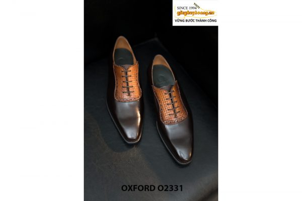 Giày da nam mũi nhọn Oxford O2331 001