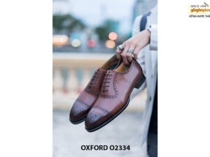 Giày da nam đục lỗ đẹp Oxford O2334 005
