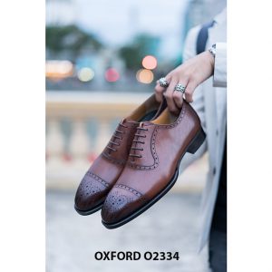 Giày da nam đục lỗ đẹp Oxford O2334 005