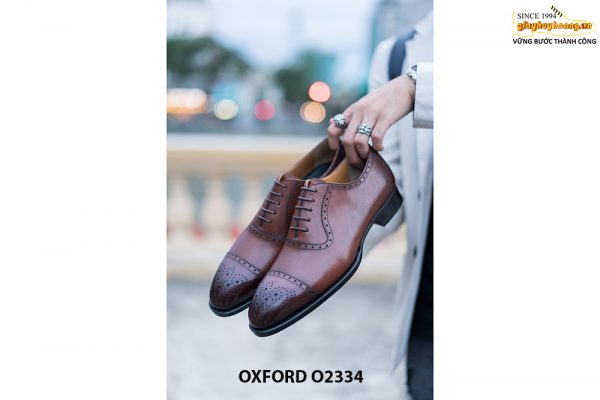 Giày da nam đục lỗ đẹp Oxford O2334 005