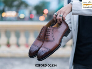 Giày da nam đục lỗ đẹp Oxford O2334 004