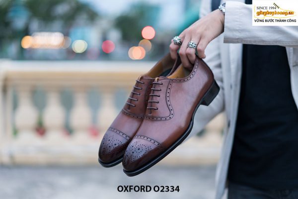 Giày da nam đục lỗ đẹp Oxford O2334 004