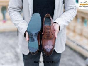 Giày da nam đục lỗ đẹp Oxford O2334 003