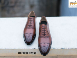 Giày da nam đục lỗ đẹp Oxford O2334 001