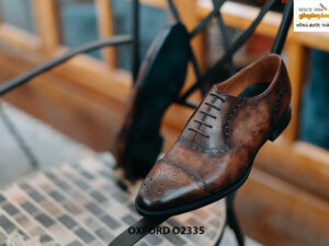 Giày da nam đục lỗ thủ công Oxford O2335 002