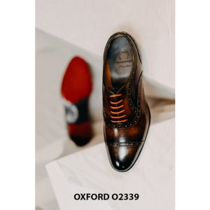 Giày da nam bằng da bò ý Oxford O2339 004