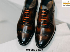 Giày da nam bằng da bò ý Oxford O2339 002