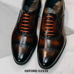 Giày da nam bằng da bò ý Oxford O2339 002