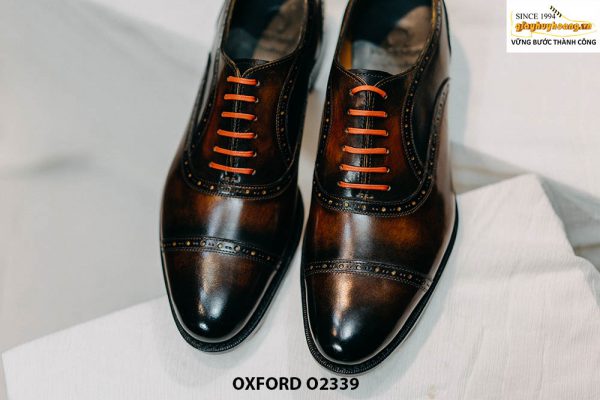 Giày da nam bằng da bò ý Oxford O2339 002