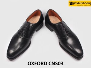 Giày da Oxford nam buộc dây mũi trơn cao cấp CNS03 003