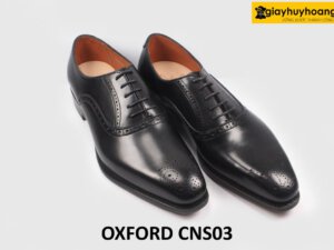 Giày da Oxford nam buộc dây mũi trơn cao cấp CNS03 004