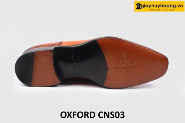 Giày da Oxford nam buộc dây mũi trơn cao cấp CNS03 005