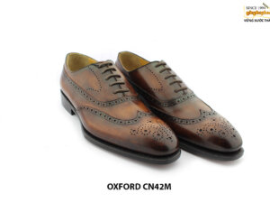 [Outlet size 40] Giày da nam Oxford cao cấp Wingtips CN42M 004