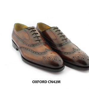 [Outlet size 40] Giày da nam Oxford cao cấp Wingtips CN42M 004
