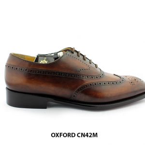 [Outlet size 40] Giày da nam Oxford cao cấp Wingtips CN42M 001