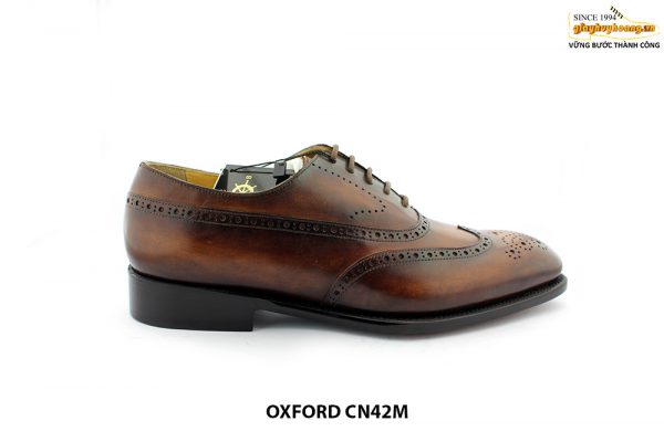 [Outlet size 40] Giày da nam Oxford cao cấp Wingtips CN42M 001