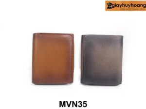 Bóp ví nam da bò có nút bấm MVN35 001