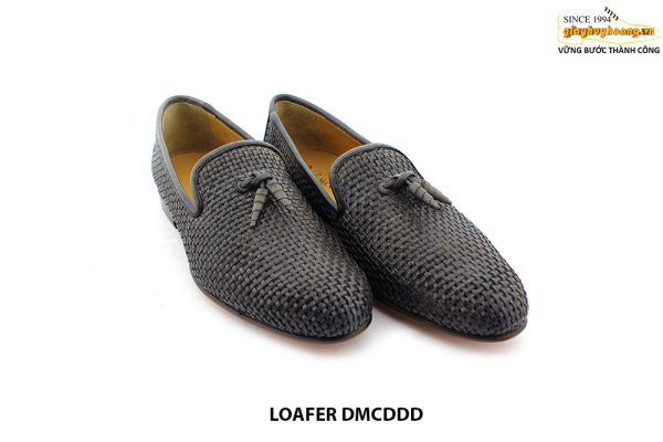 [Outlet size 40] Giày lười nam da đan navy Loafer DMCDDD 003