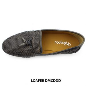 [Outlet size 40] Giày lười nam da đan navy Loafer DMCDDD 002