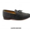 [Outlet size 40] Giày lười nam da đan navy Loafer DMCDDD 001
