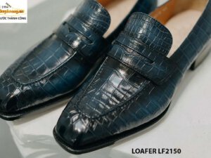 Giày lười nam da cá sấu Penny Loafer LF2150 005