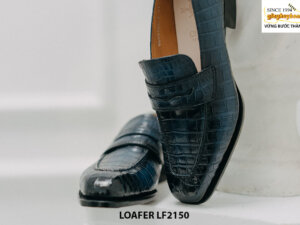 Giày lười nam da cá sấu Penny Loafer LF2150 003