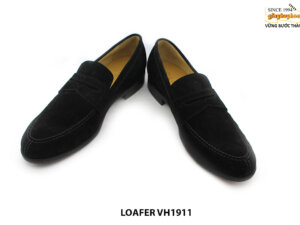 giày lười da lộn nam đen vh1911