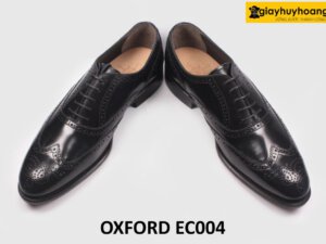 Giày tây nam da bò phủ bóng cao cấp Wingtips Oxford EC004 004