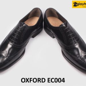 Giày tây nam da bò phủ bóng cao cấp Wingtips Oxford EC004 004