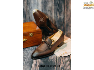 Giày lười nam da Saffiano Penny Loafer LF2153 006