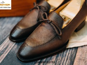 Giày lười nam da Saffiano Penny Loafer LF2153 005